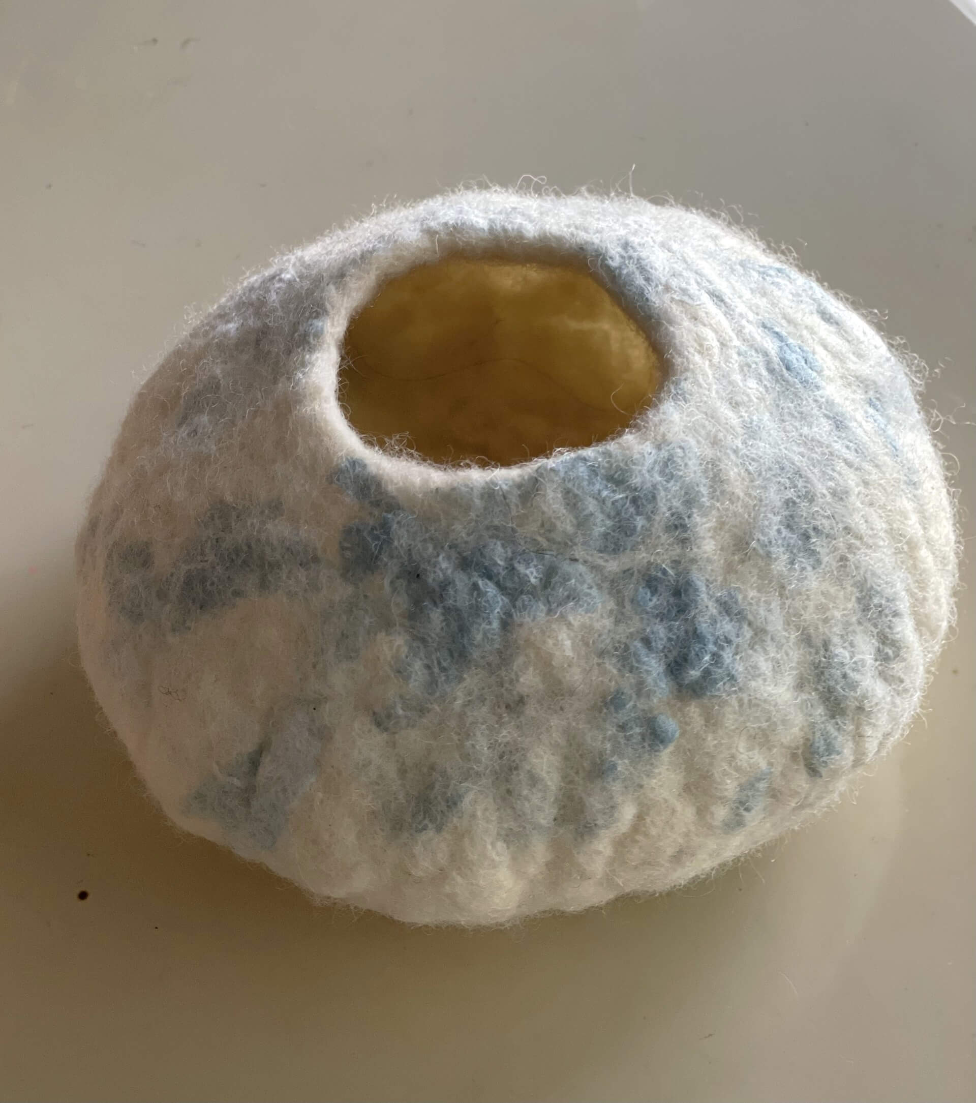 Nuno Felting: Felted Vessel